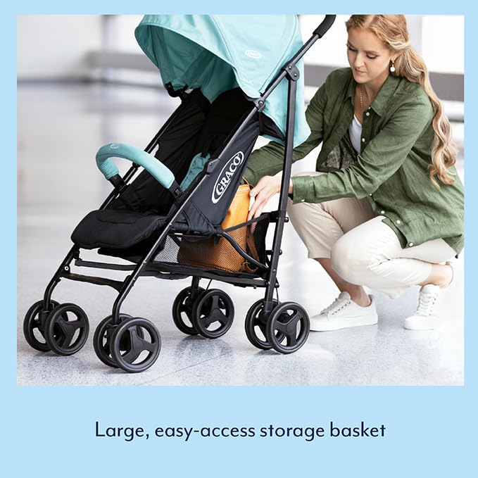Graco TraveLite Compact Stroller, Black/Grey