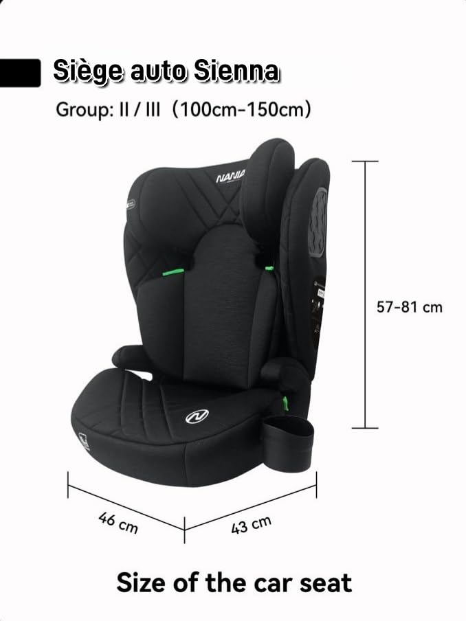 NANIA Sienna i-Size Booster Car Seat, 100-150cm