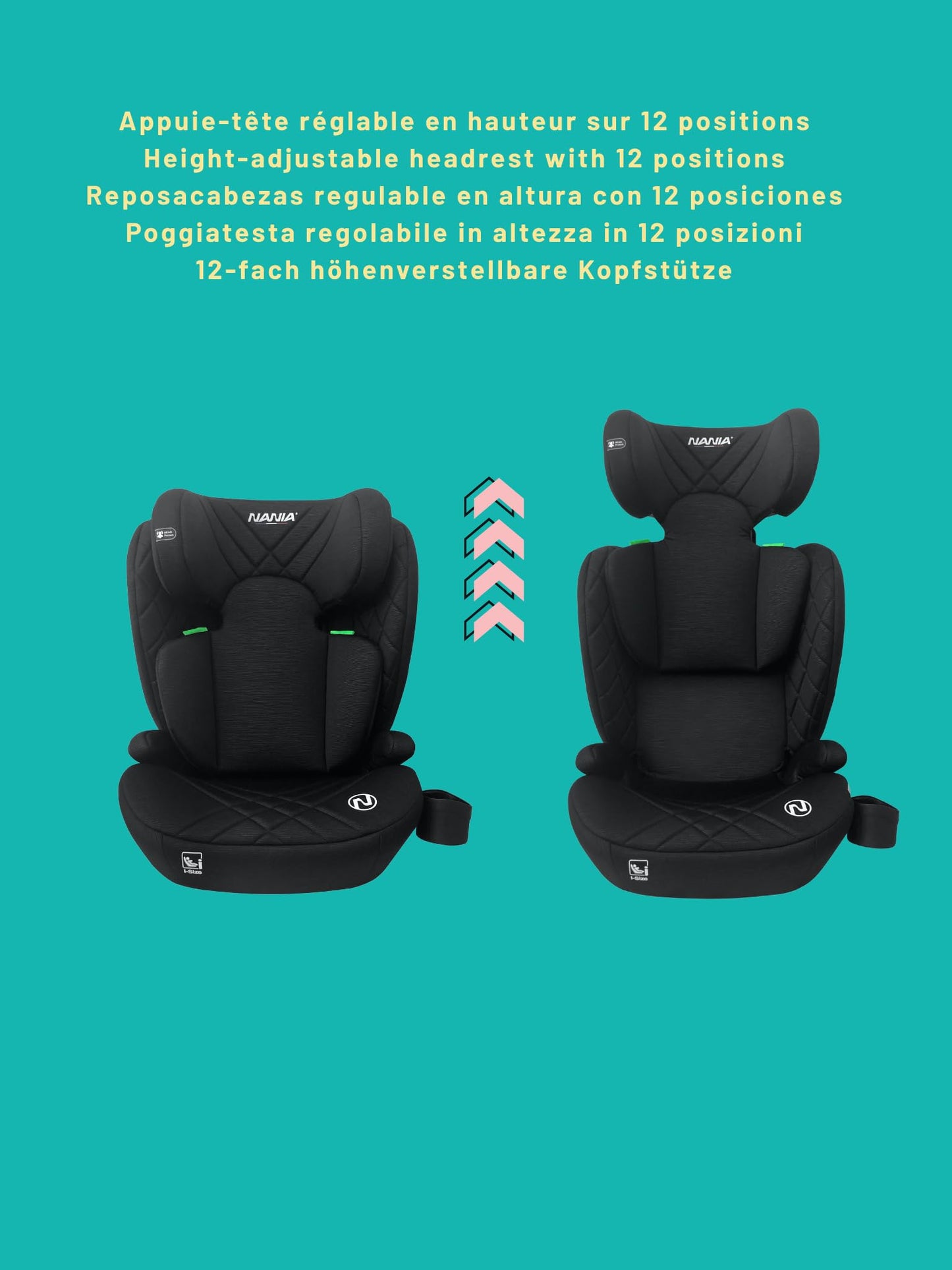 NANIA Sienna i-Size Booster Car Seat, 100-150cm