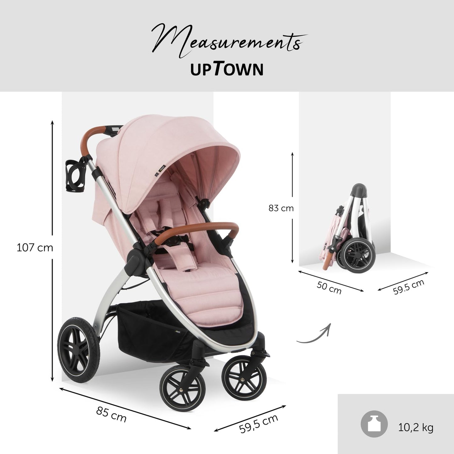 hauck Uptown Pushchair, Melange Rose