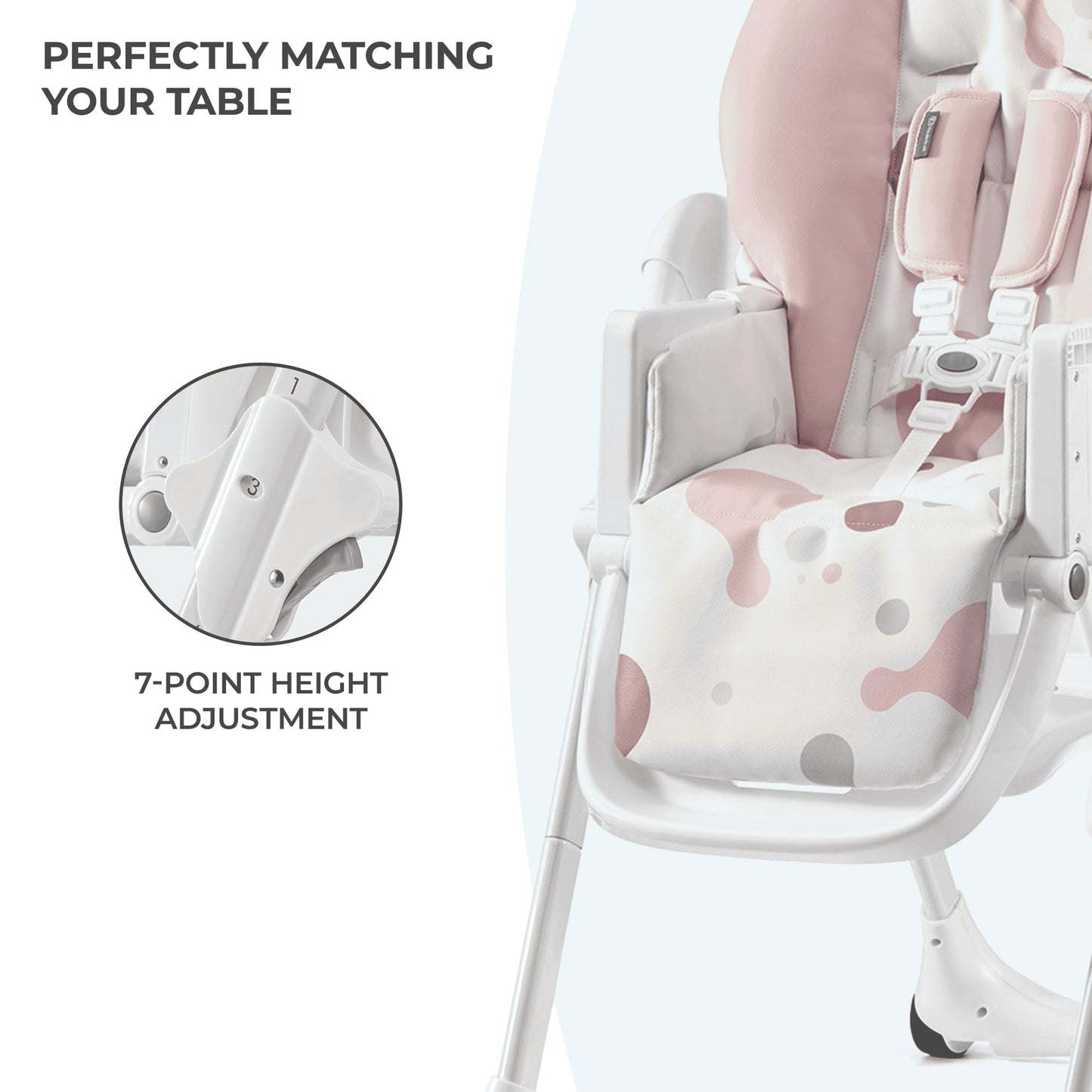 Kinderkraft Yummy Baby Highchair, Pink