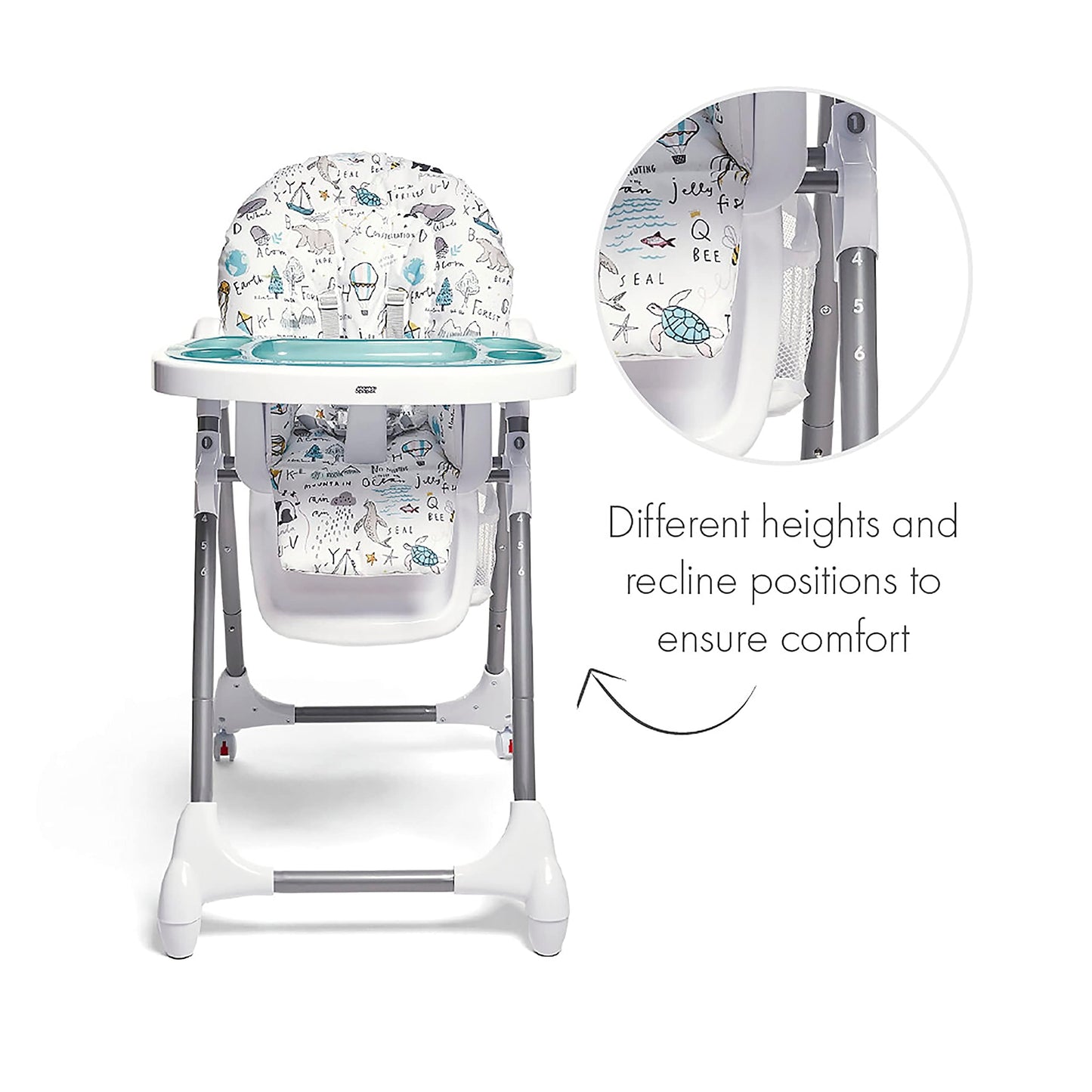 Mamas & Papas Snax Adjustable Highchair, Happy Planet