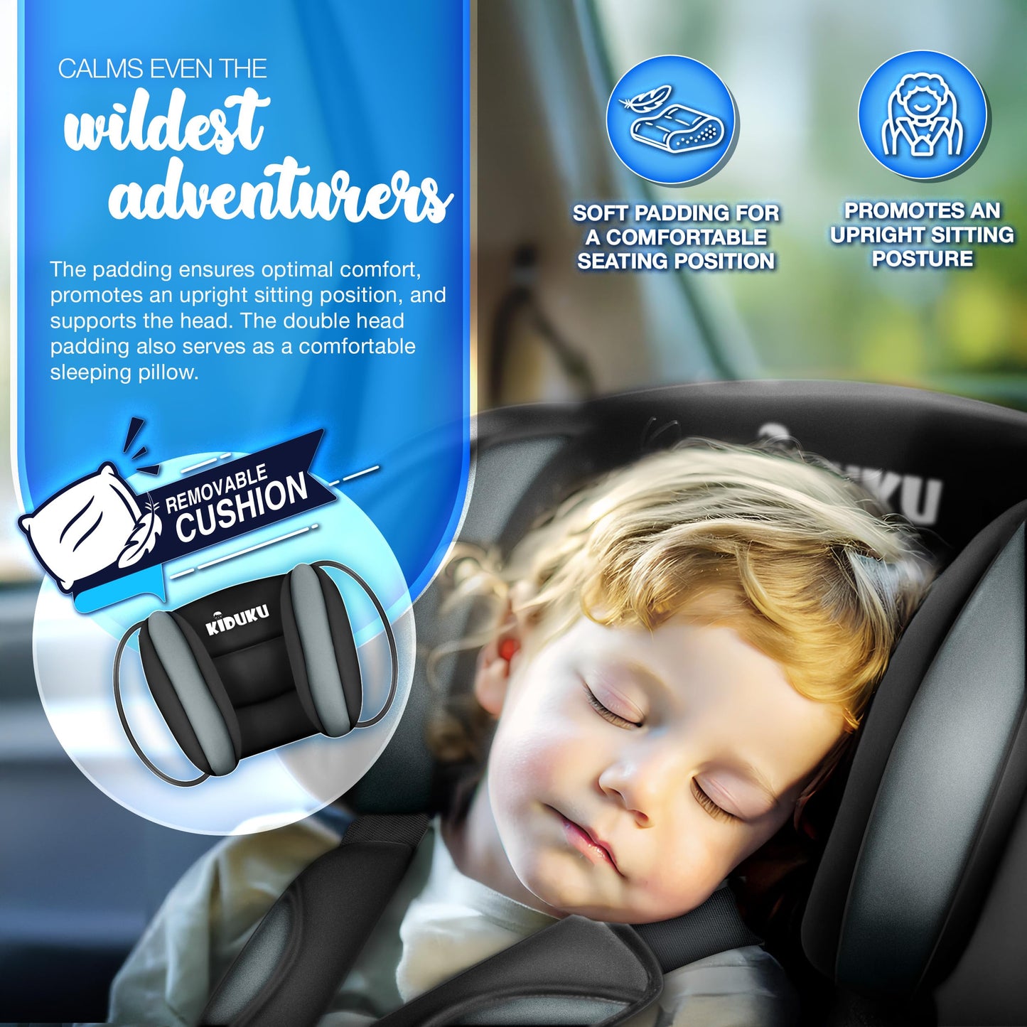 KIDUKU 3-in-1 Safety Car Seat, Black/Grey