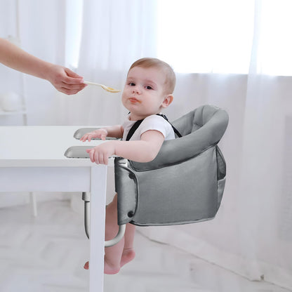 PandaEar Portable Clip-On High Chair, Grey
