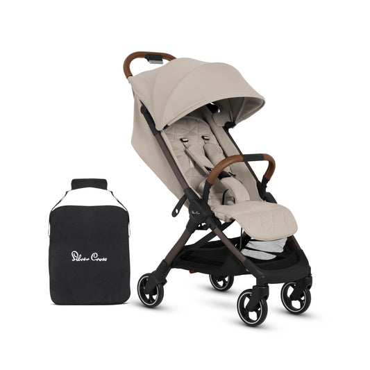 Silver Cross Clic 2 Stroller & Travel Bag, Latte