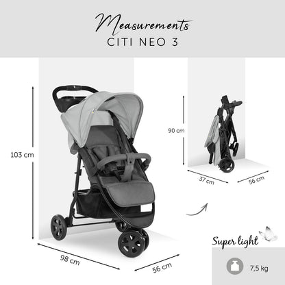 hauck Citi Neo 3 Pushchair, Grey