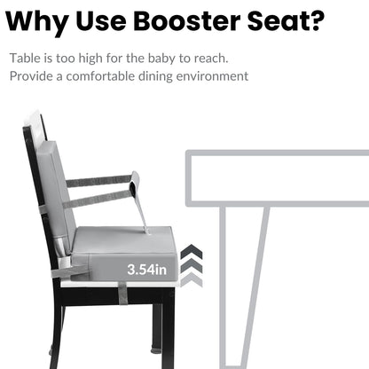 PandaEar Portable Toddler Booster Seat, Black