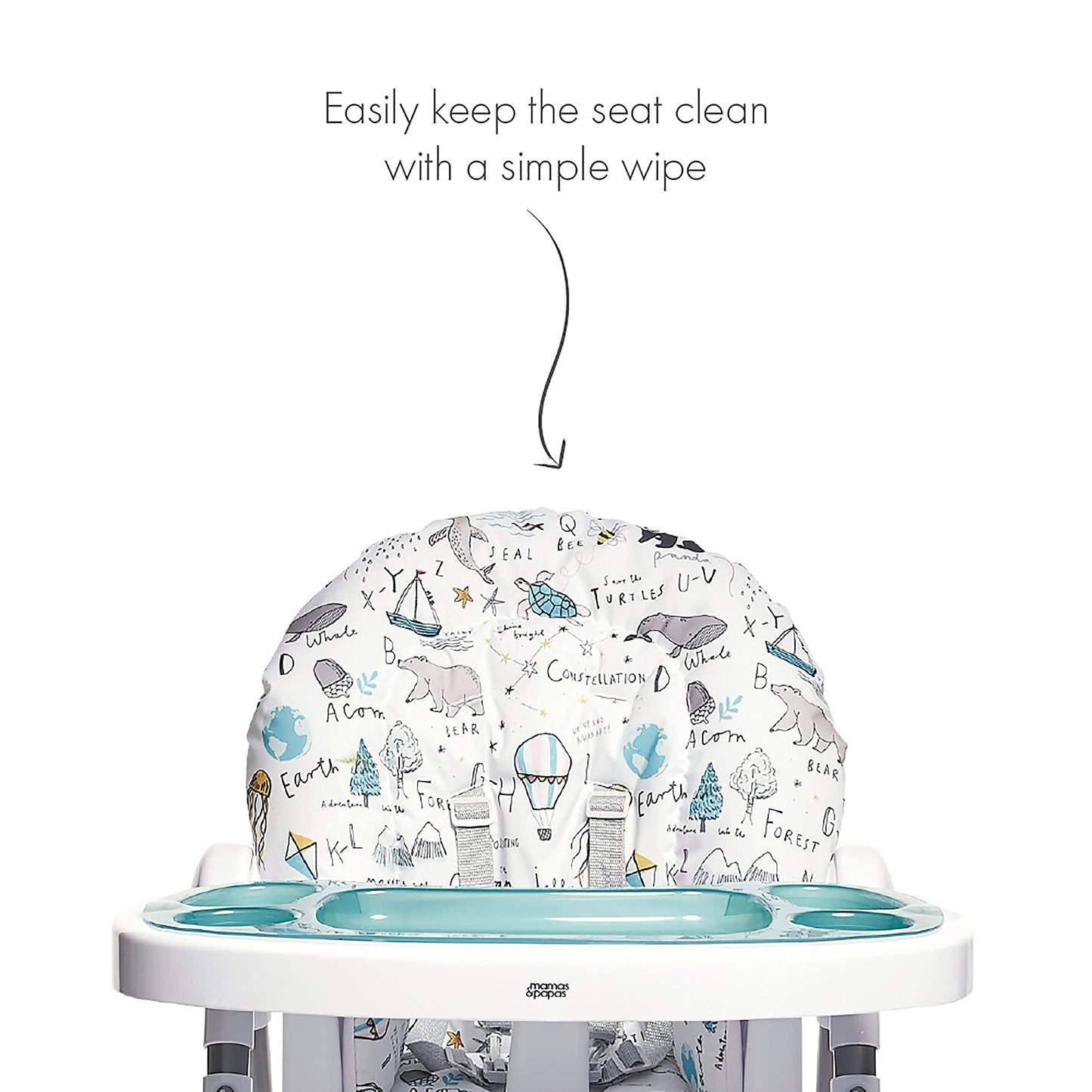 Mamas & Papas Snax Adjustable Highchair, Happy Planet