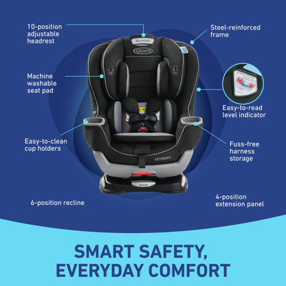 Graco Extend2Fit 2-in-1 Convertible Car Seat