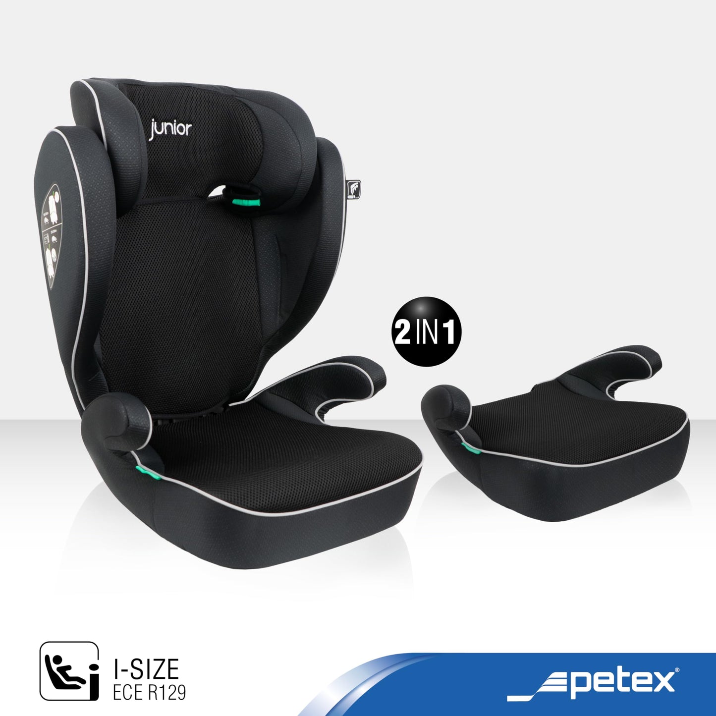 PETEX Basic i-Size Car Seat, Black