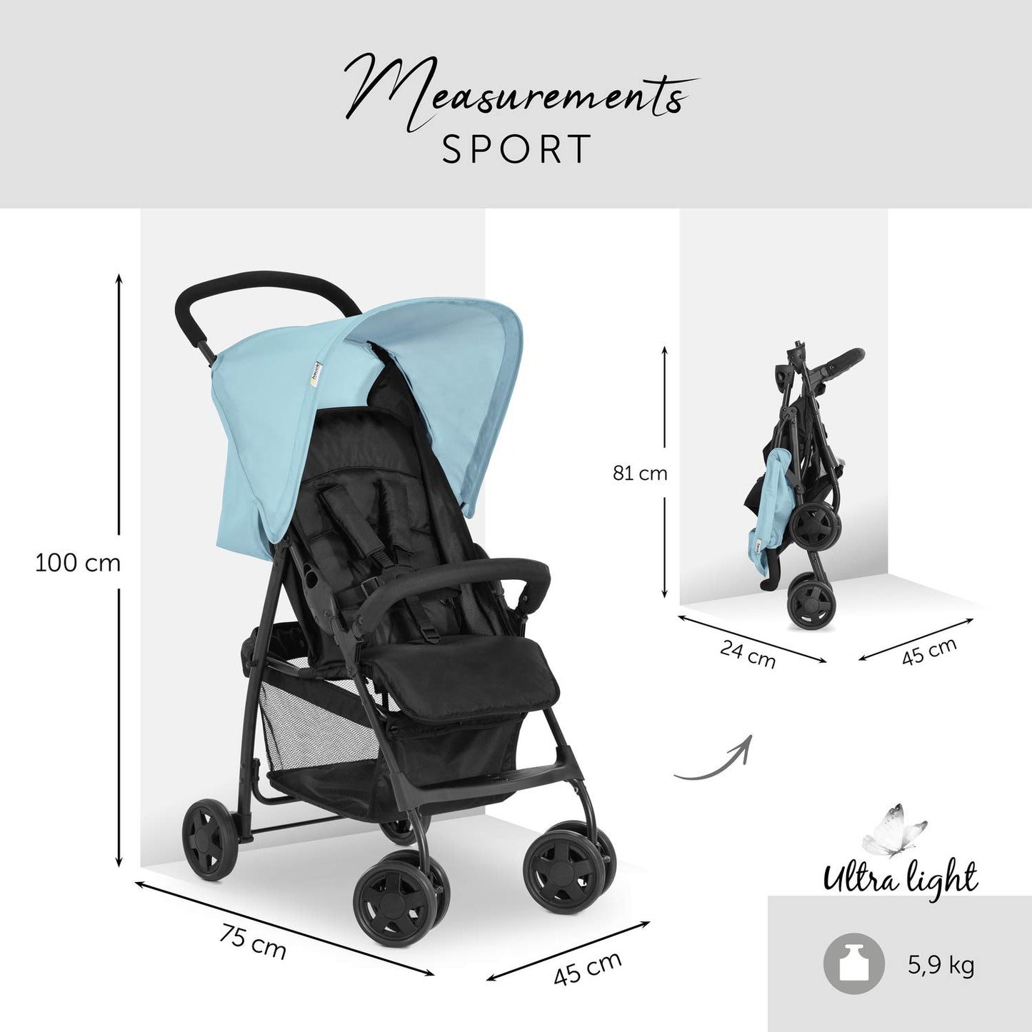 hauck Sport Pushchair, Blue