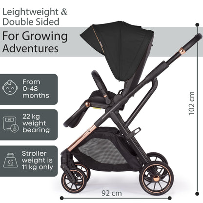 Lejoux+ Baby Pushchair (Pure Black)