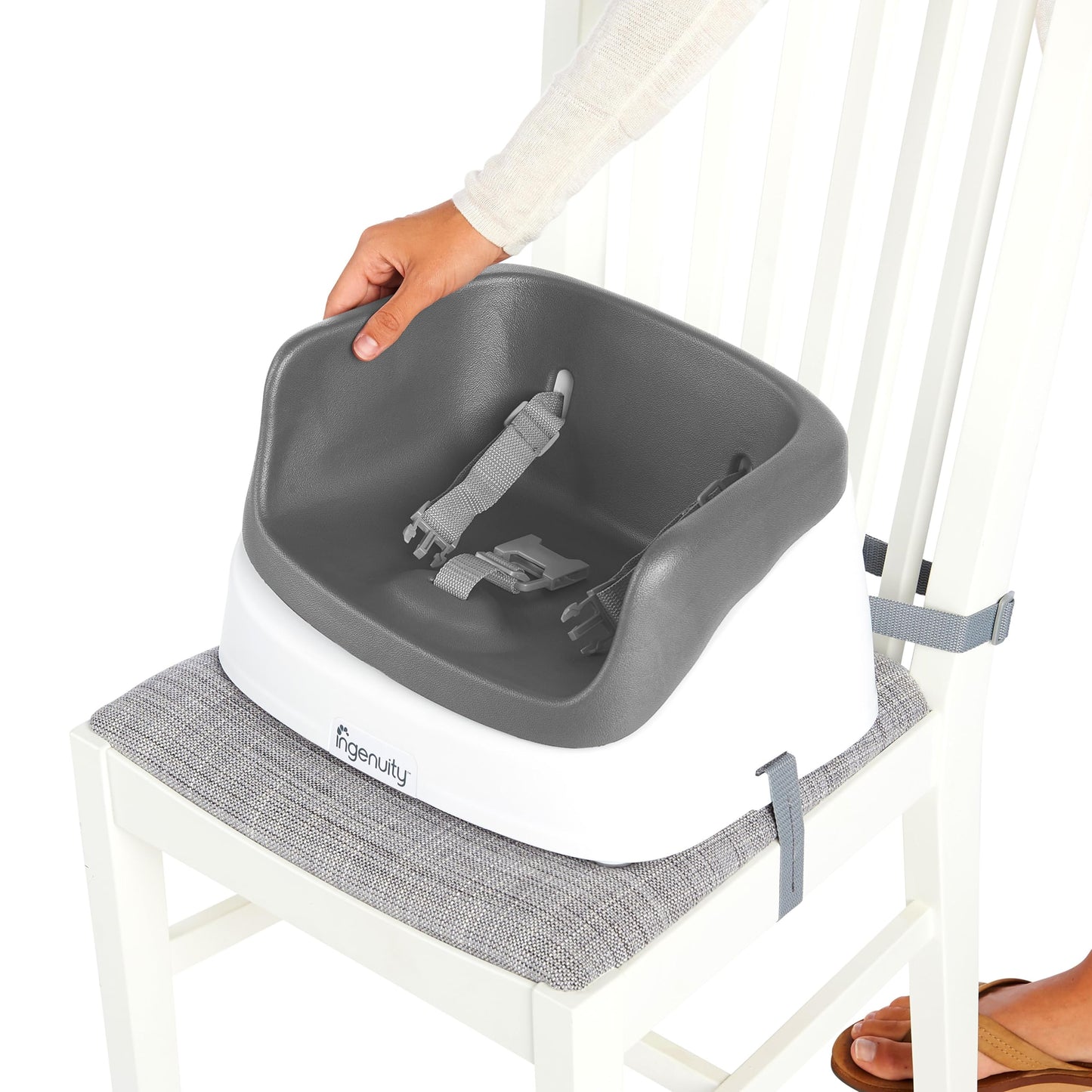 Ingenuity SmartClean Toddler Booster Seat, Slate