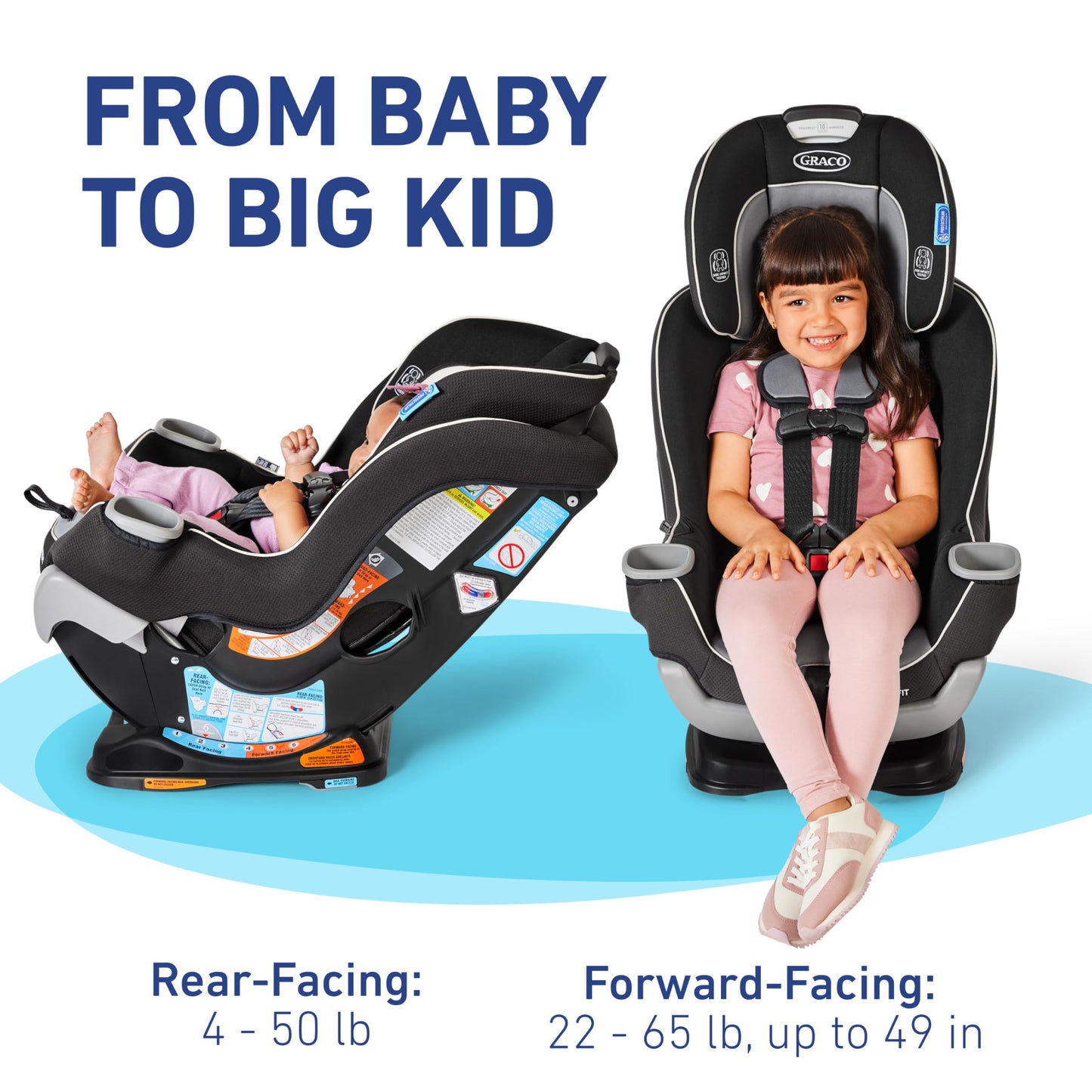 Graco Extend2Fit 2-in-1 Convertible Car Seat