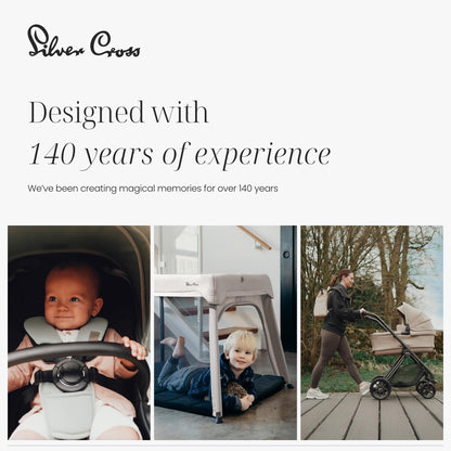 Silver Cross Clic 2 Stroller & Travel Bag, Latte