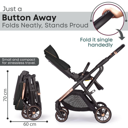 Lejoux+ Baby Pushchair (Pure Black)