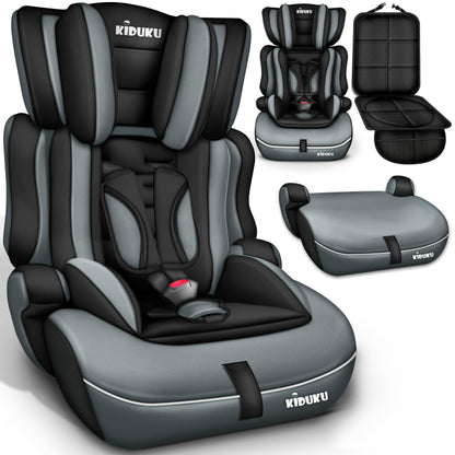 KIDUKU 3-in-1 Safety Car Seat, Black/Grey
